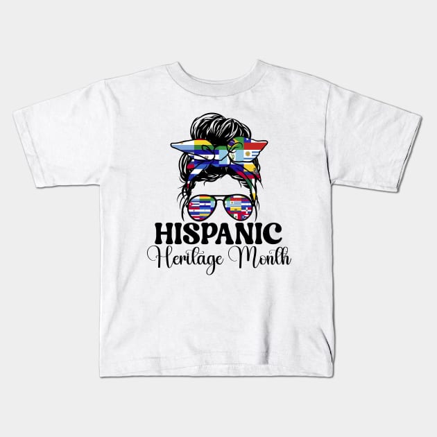 National Hispanic Heritage Month Kids T-Shirt by Myartstor 